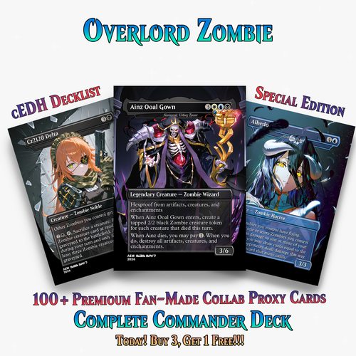 | New | Overlord Zombie Tribal Commander Deck - 100+ Cards | ProxyTCG