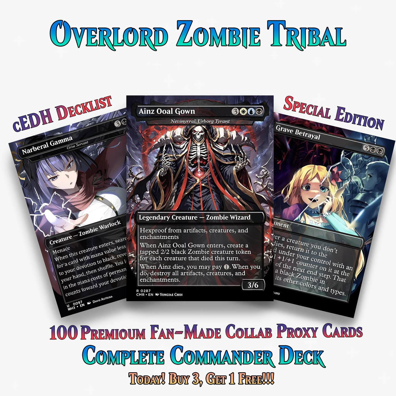 Overlord Zombie Tribal Commander Deck - 100+ Cards | ProxyTCG