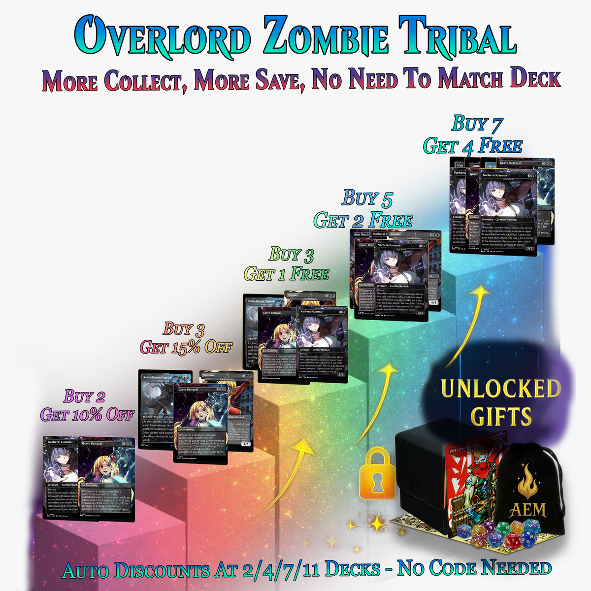 Overlord Zombie Tribal Commander Deck - 100+ Cards | ProxyTCG