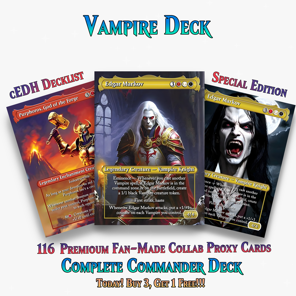 Vampire Commander Deck - 116+ Cards - ProxyTCG