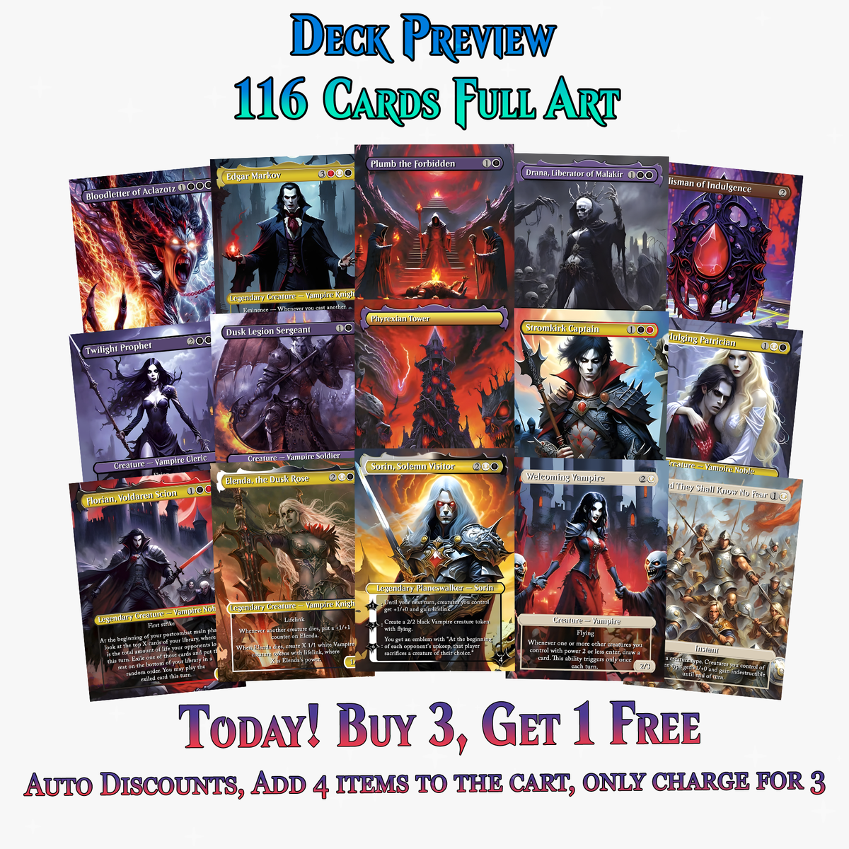 Vampire Commander Deck - 116+ Cards - ProxyTCG