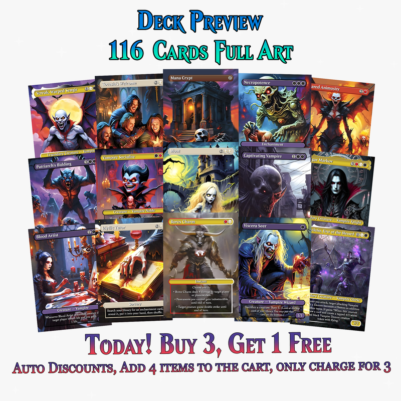 Vampire Commander Deck - 116+ Cards - ProxyTCG