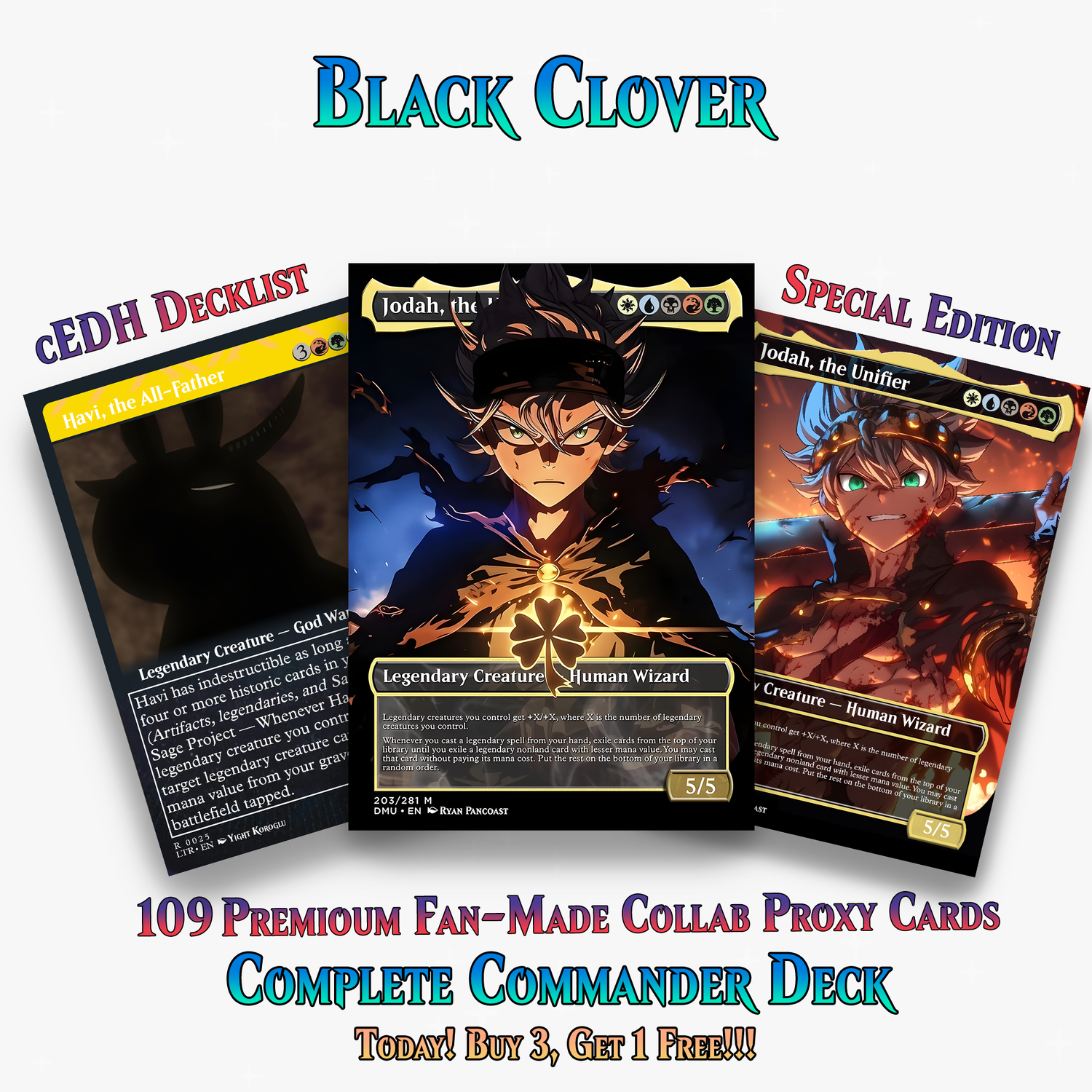 Black Clover Anime Commander Deck | 109+ Cards | ProxyTCG