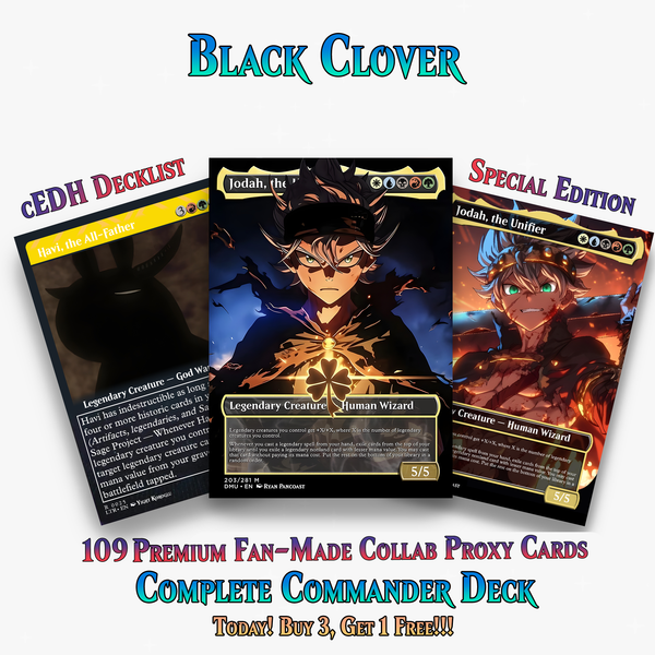 Black Clover Anime Commander Deck | 109+ Cards | ProxyTCG