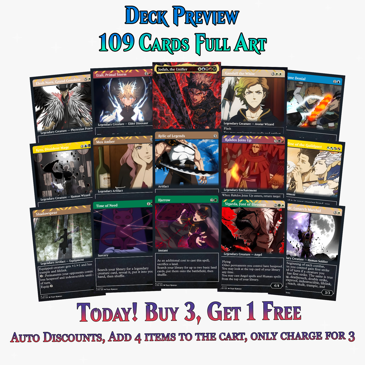 Black Clover Anime Commander Deck | 109+ Cards | ProxyTCG