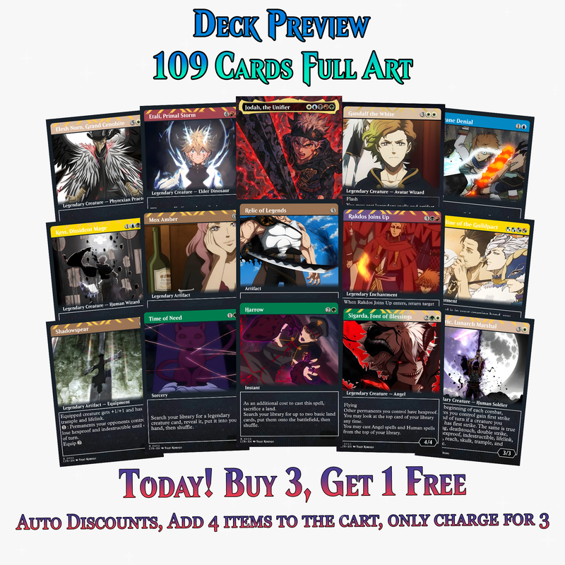 Black Clover Anime Commander Deck | 109+ Cards | ProxyTCG