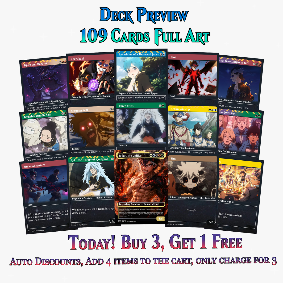 Black Clover Anime Commander Deck | 109+ Cards | ProxyTCG