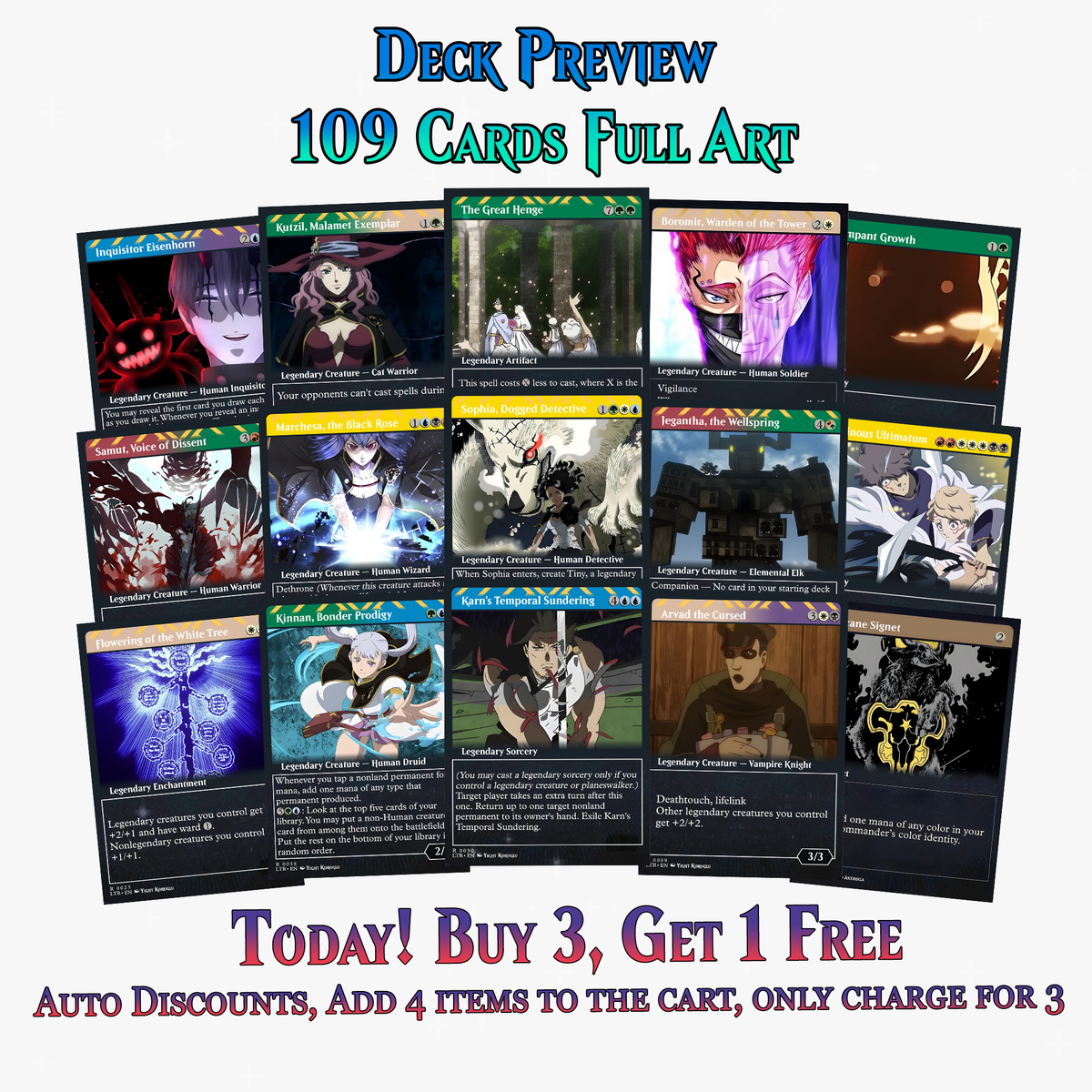 Black Clover Anime Commander Deck | 109+ Cards | ProxyTCG