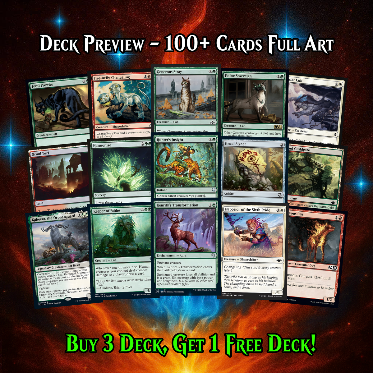 Dogs & Cats Commander Deck – 101+ Cards - ProxyTCG