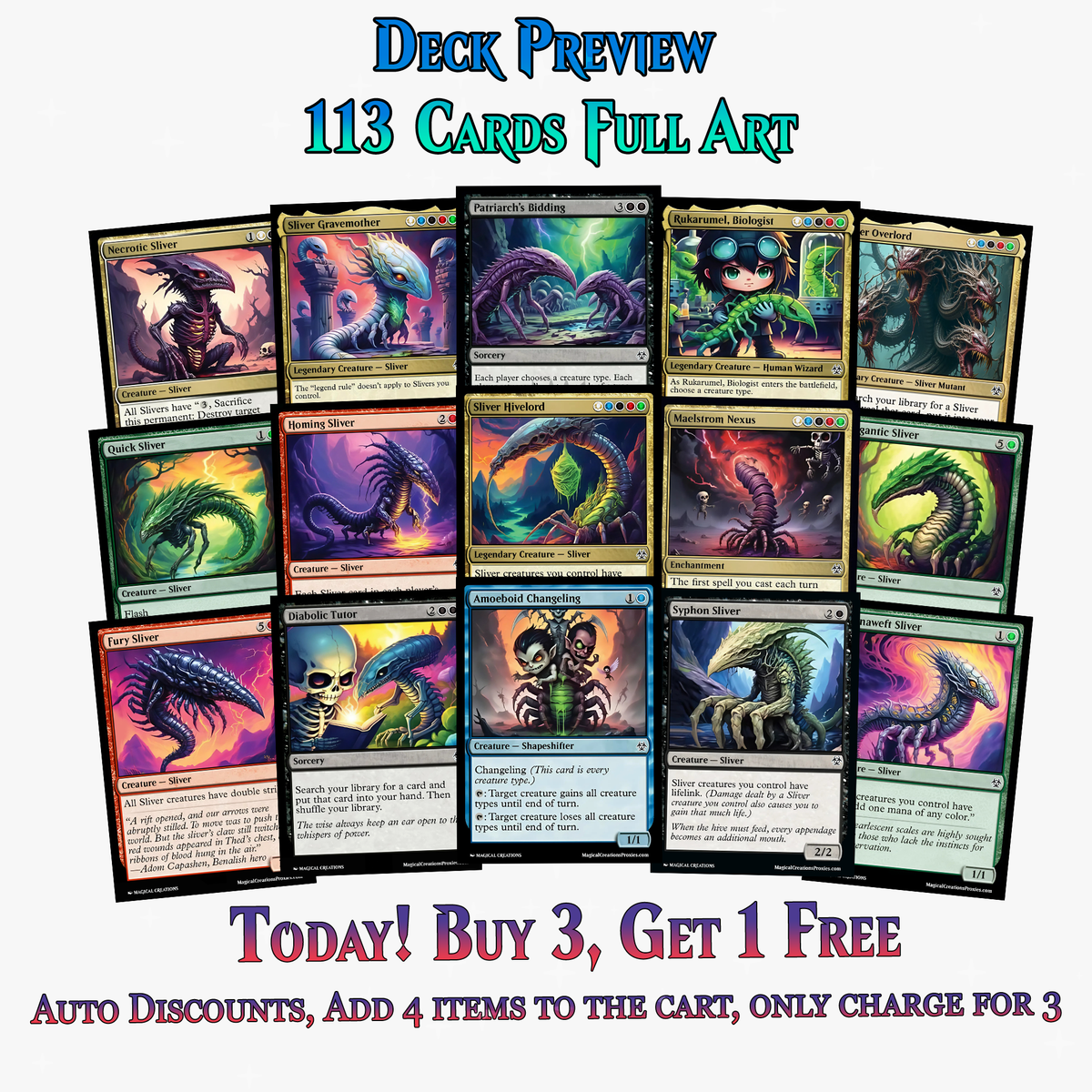 Sliver Tribal Commander Deck – 113+ Cards | ProxyTCG