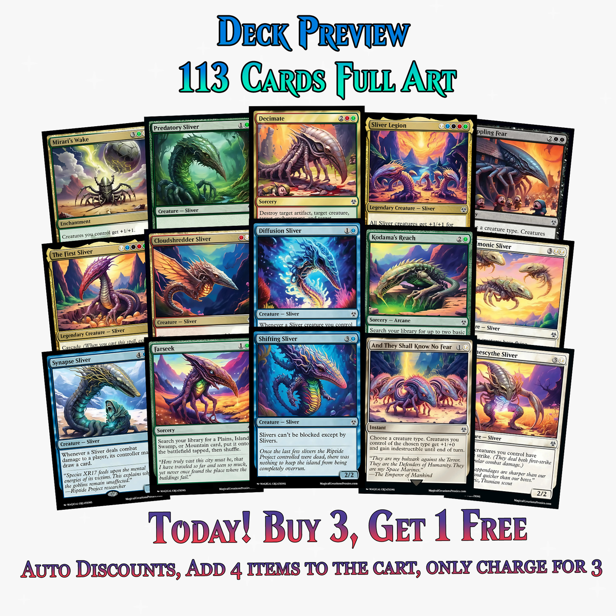 Sliver Tribal Commander Deck – 113+ Cards | ProxyTCG