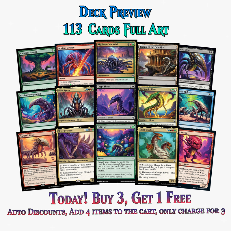 Sliver Tribal Commander Deck – 113+ Cards | ProxyTCG
