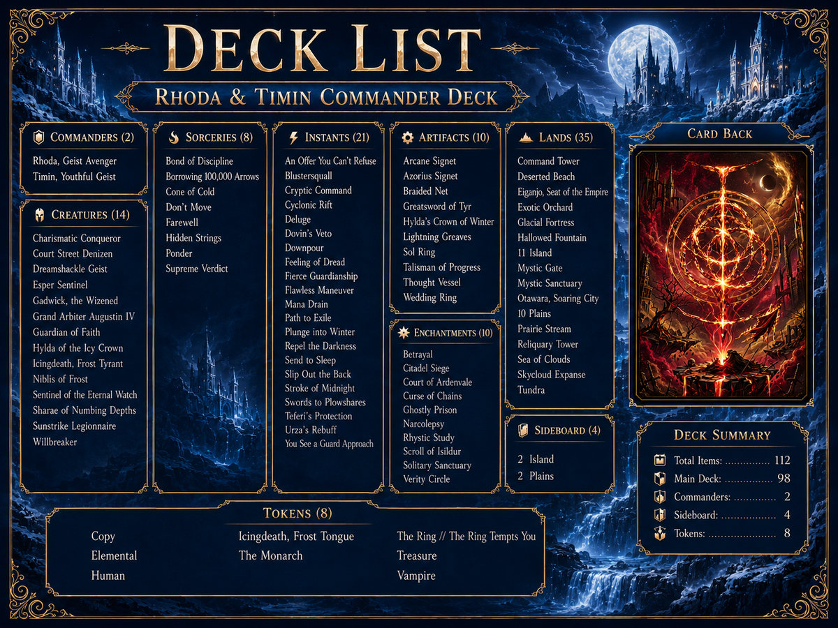 Elden Ring Themed Dual-Commander Deck - 114+ Cards | ProxyTCG