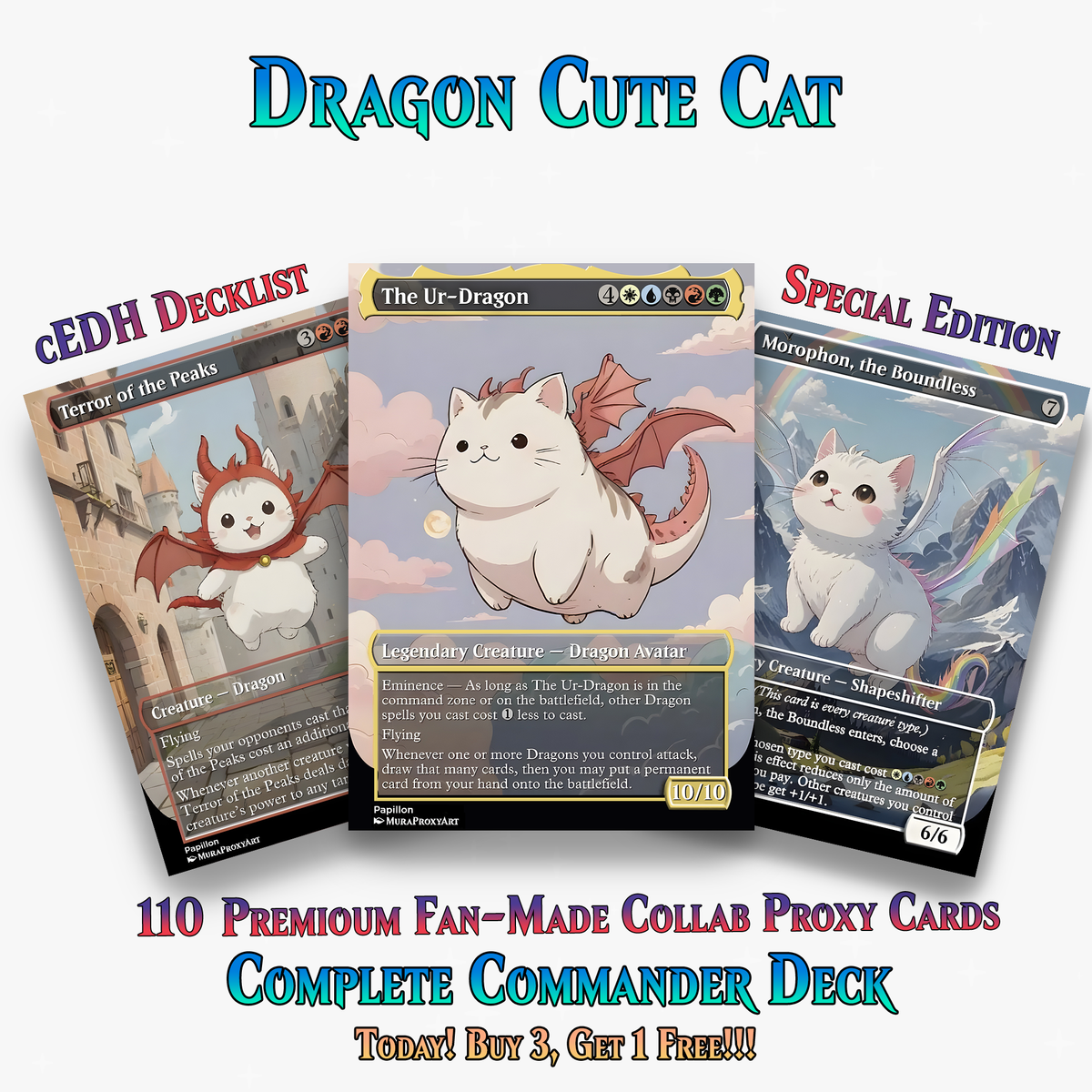 Ur-Dragon Cute Cat Commander Deck - 110+ Cards - ProxyTCG