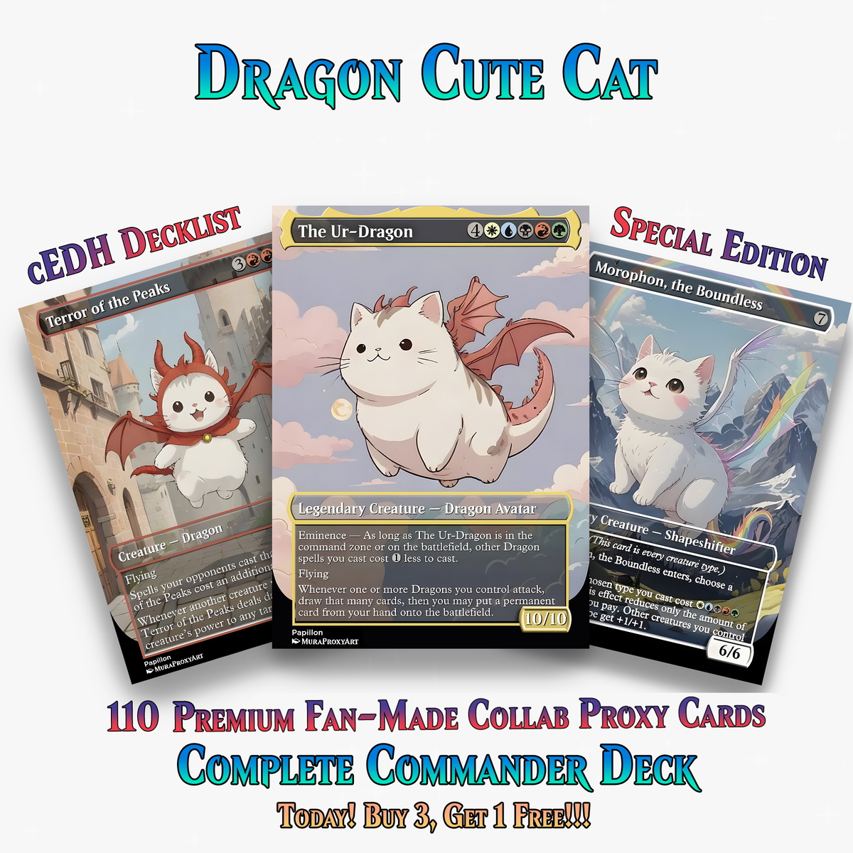Ur-Dragon Cute Cat Commander Deck - 110+ Cards - ProxyTCG