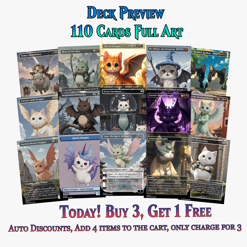 Ur-Dragon Cute Cat Commander Deck - 110+ Cards - ProxyTCG