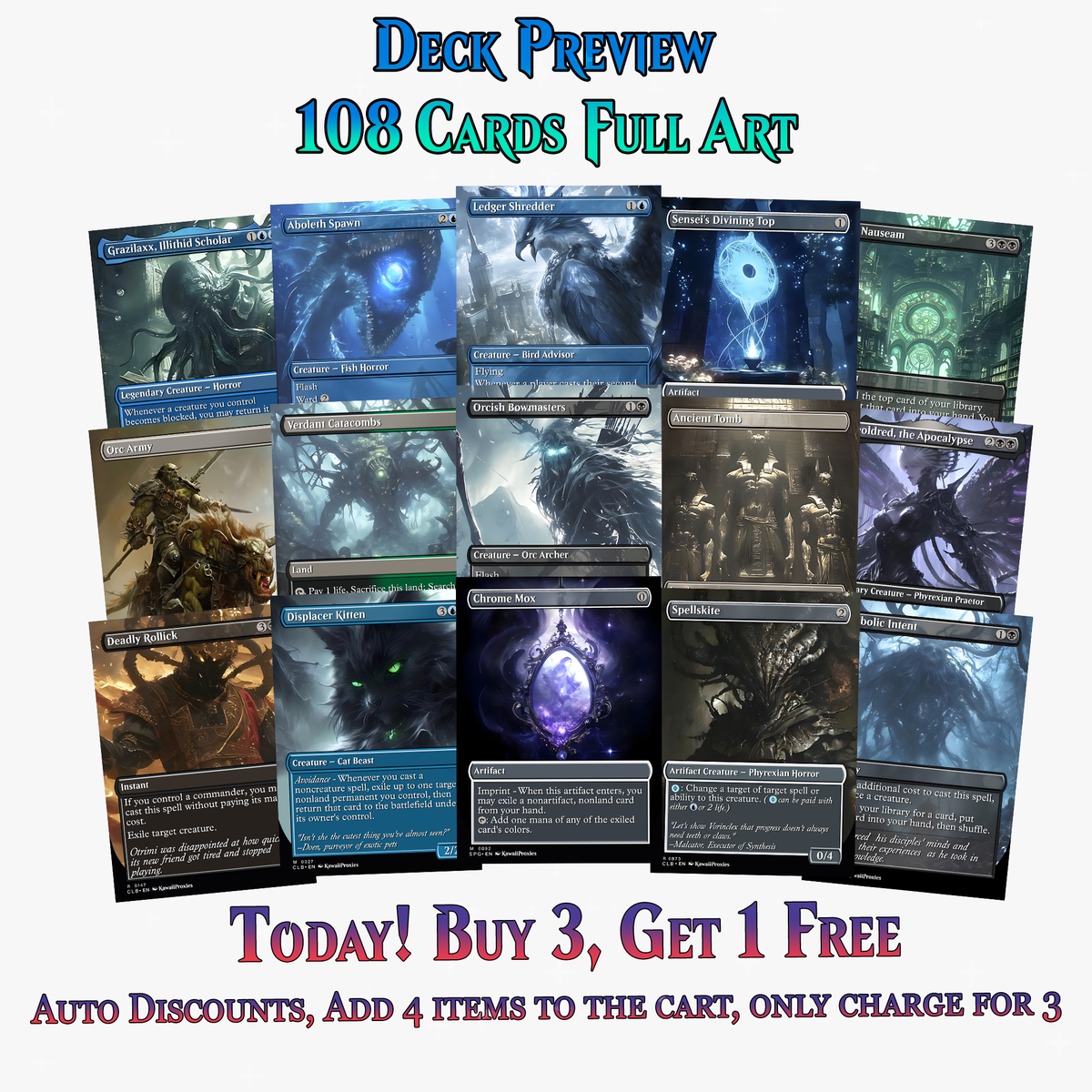 Mythological Creatures Commander Deck – 108+ Cards | ProxyTCG