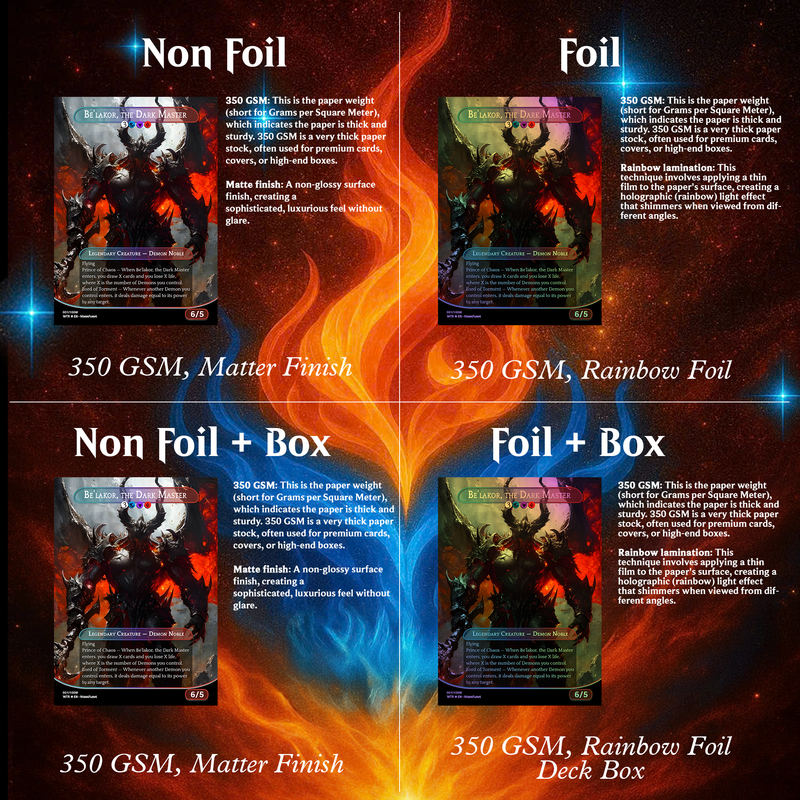 BE’LAKOR DEMON TRIBAL COMMANDER DECK – 108+ CARDS - ProxyTCG