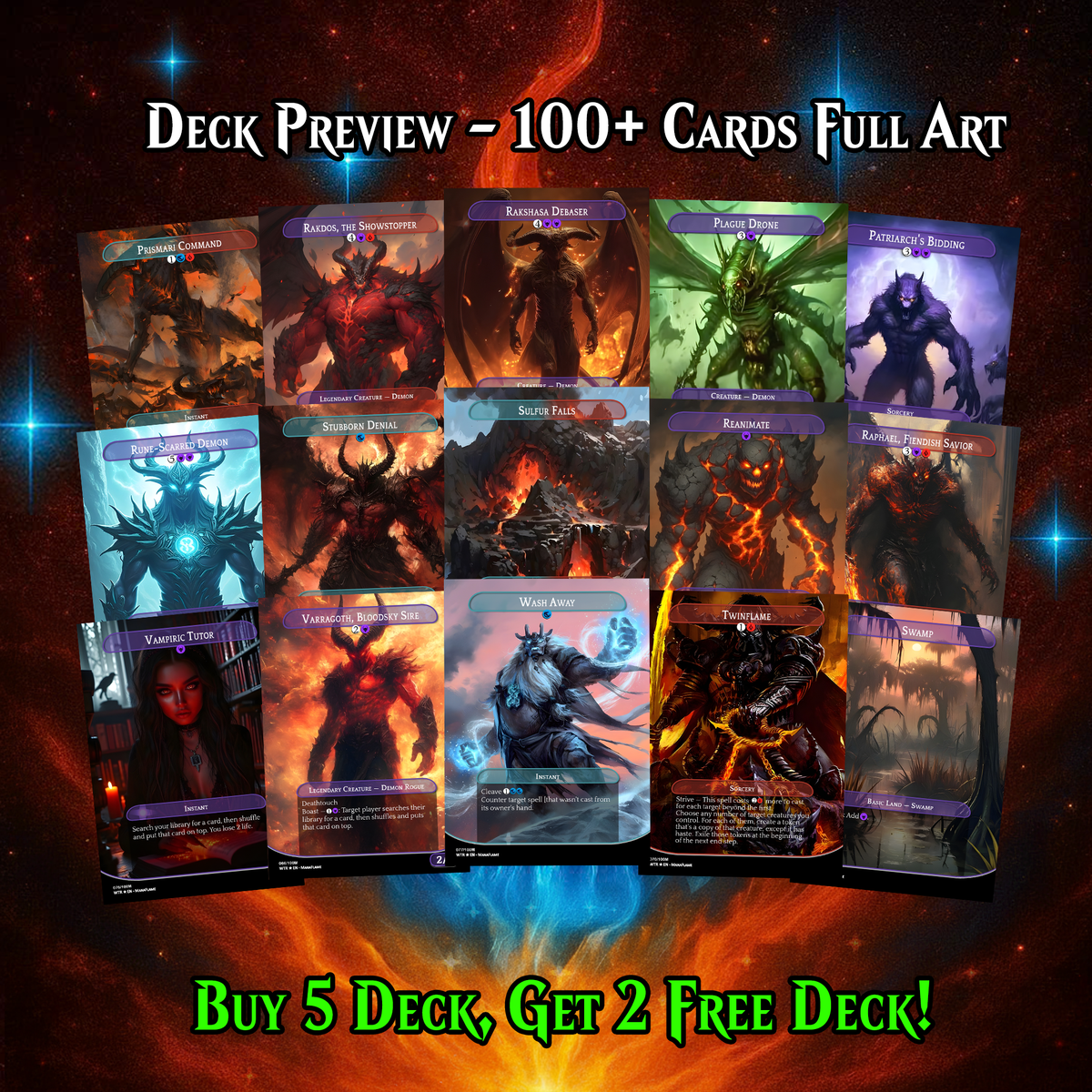 BE’LAKOR DEMON TRIBAL COMMANDER DECK – 108+ CARDS - ProxyTCG