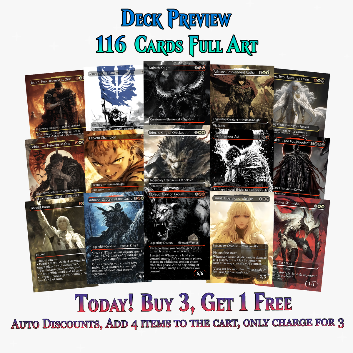 Berserk Anime Commander Deck –  109+ Cards - ProxyTCG