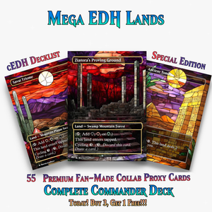 Stained Glass Mega EDH Land Pack | 55+ Cards | ProxyTCG