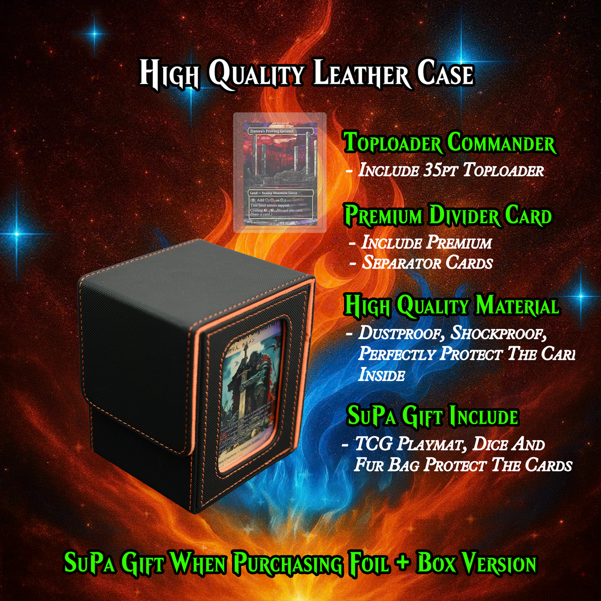 Stained Glass Mega EDH Land Pack | 55 Proxy Lands Collector Set | ProxyTCG