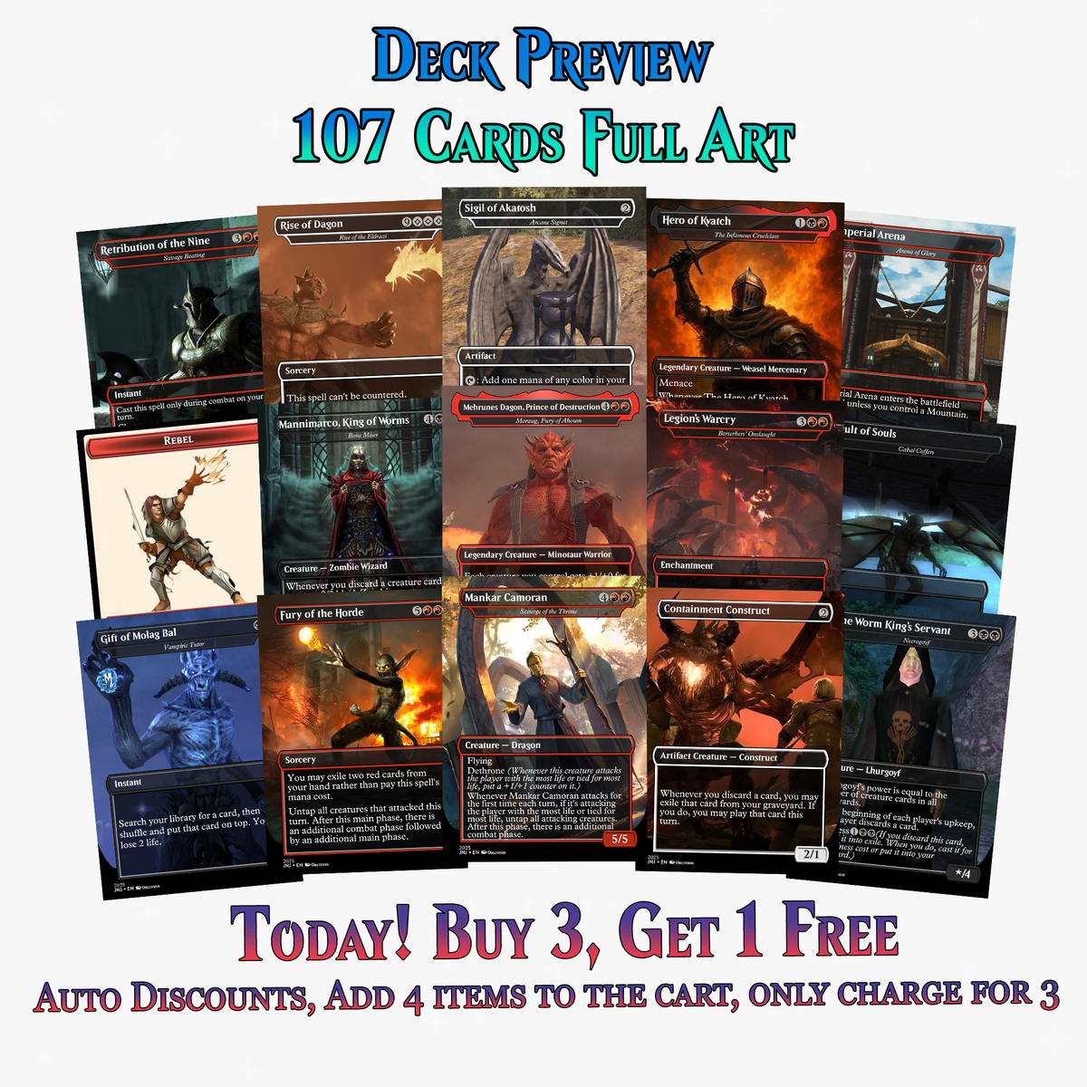 Oblivion Themed Commander Deck – 107+ Cards | ProxyTCG