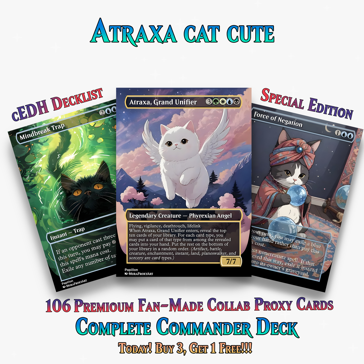 Atraxa Cat Cute Anime Commander Deck | 106+ Cards | ProxyTCG