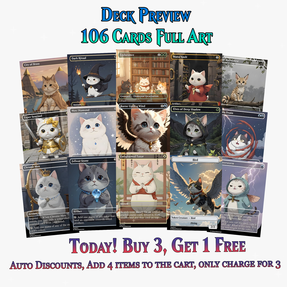 Atraxa Cat Cute Anime Commander Deck | 106+ Cards | ProxyTCG