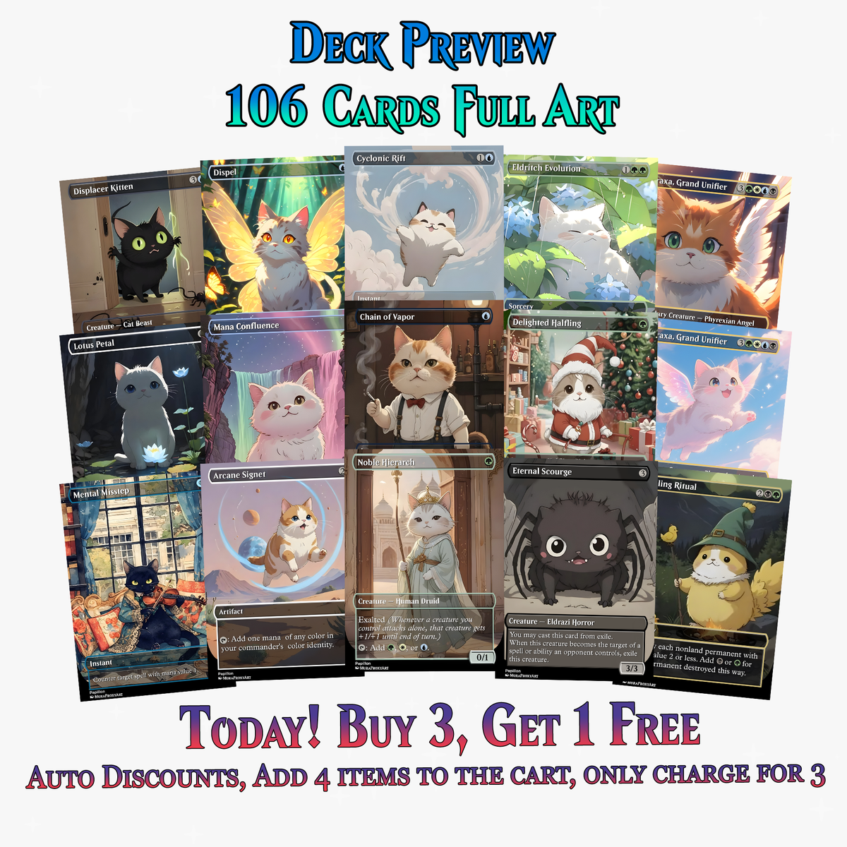 Atraxa Cat Cute Anime Commander Deck | 106+ Cards | ProxyTCG