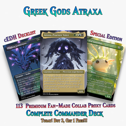 Greek Gods Chibi Atraxa Commander Deck| 113+ Cards | ProxyTCG