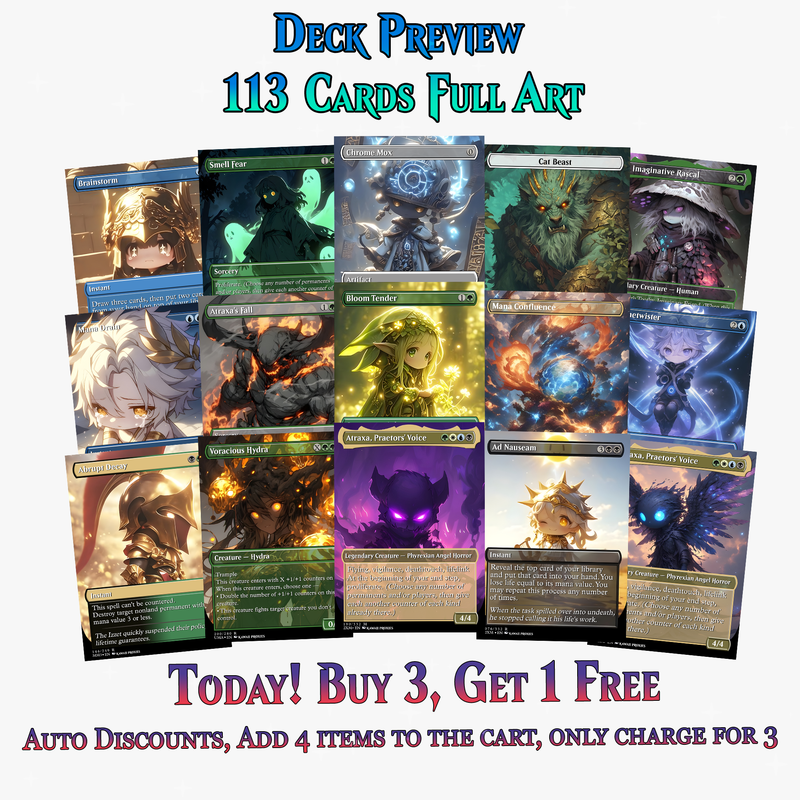 Greek Gods Chibi Atraxa Commander Deck| 113+ Cards | ProxyTCG