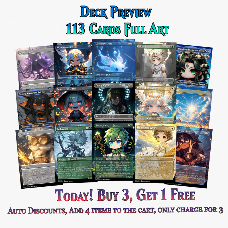 Greek Gods Chibi Atraxa Commander Deck| 113+ Cards | ProxyTCG