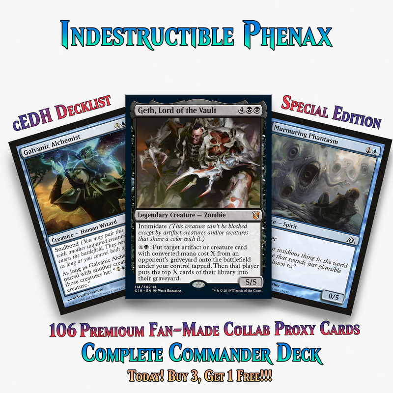 Indestructible Phenax Commander Deck –  106+ Cards - ProxyTCG
