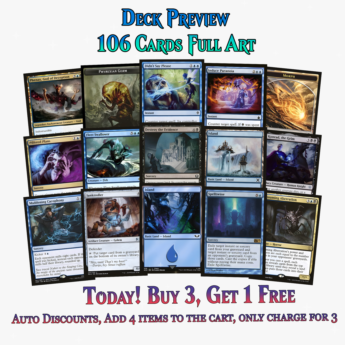 Indestructible Phenax Commander Deck –  106+ Cards - ProxyTCG