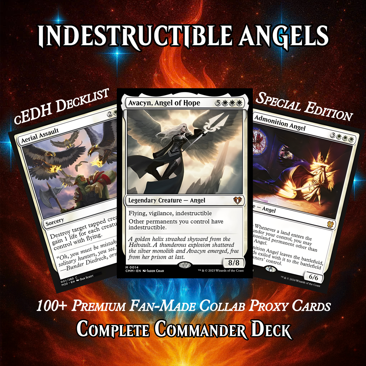 Indestructible Angels MTG Proxy Commander Deck – Premium Collector Set | 100 Cards | ProxyTCG