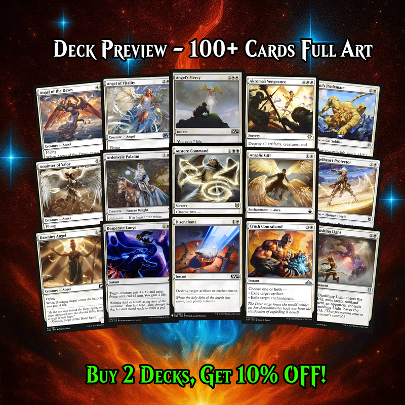 Indestructible Angels MTG Proxy Commander Deck – Premium Collector Set | 100 Cards | ProxyTCG