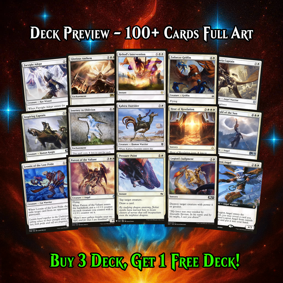 Indestructible Angels MTG Proxy Commander Deck – Premium Collector Set | 100 Cards | ProxyTCG