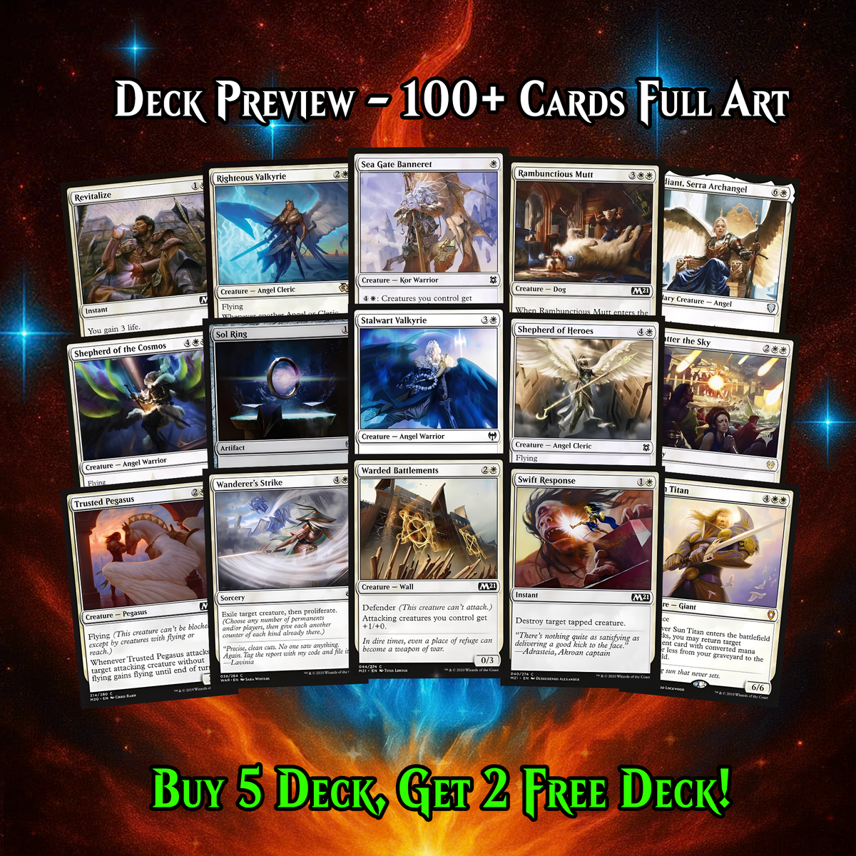 Indestructible Angels MTG Proxy Commander Deck – Premium Collector Set | 100 Cards | ProxyTCG