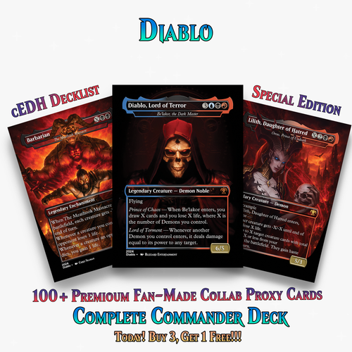 | New | Diablo Themed Proxy Commander Deck - 105+ Cards | ProxyTCG