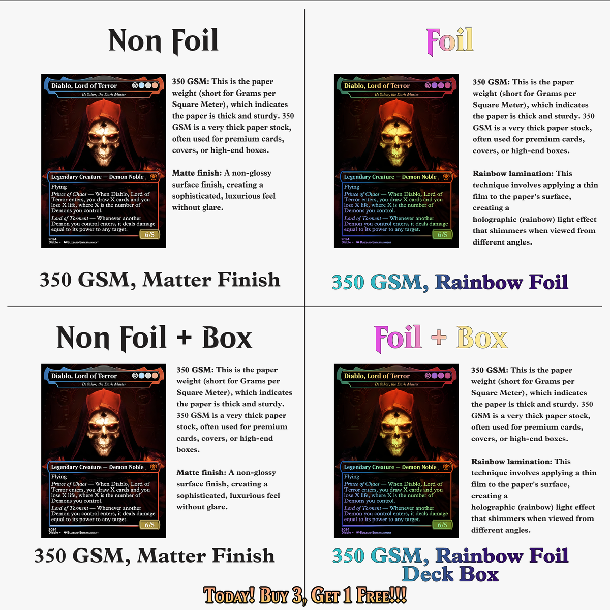 Diablo Themed Proxy Commander Deck - 105+ Cards | ProxyTCG