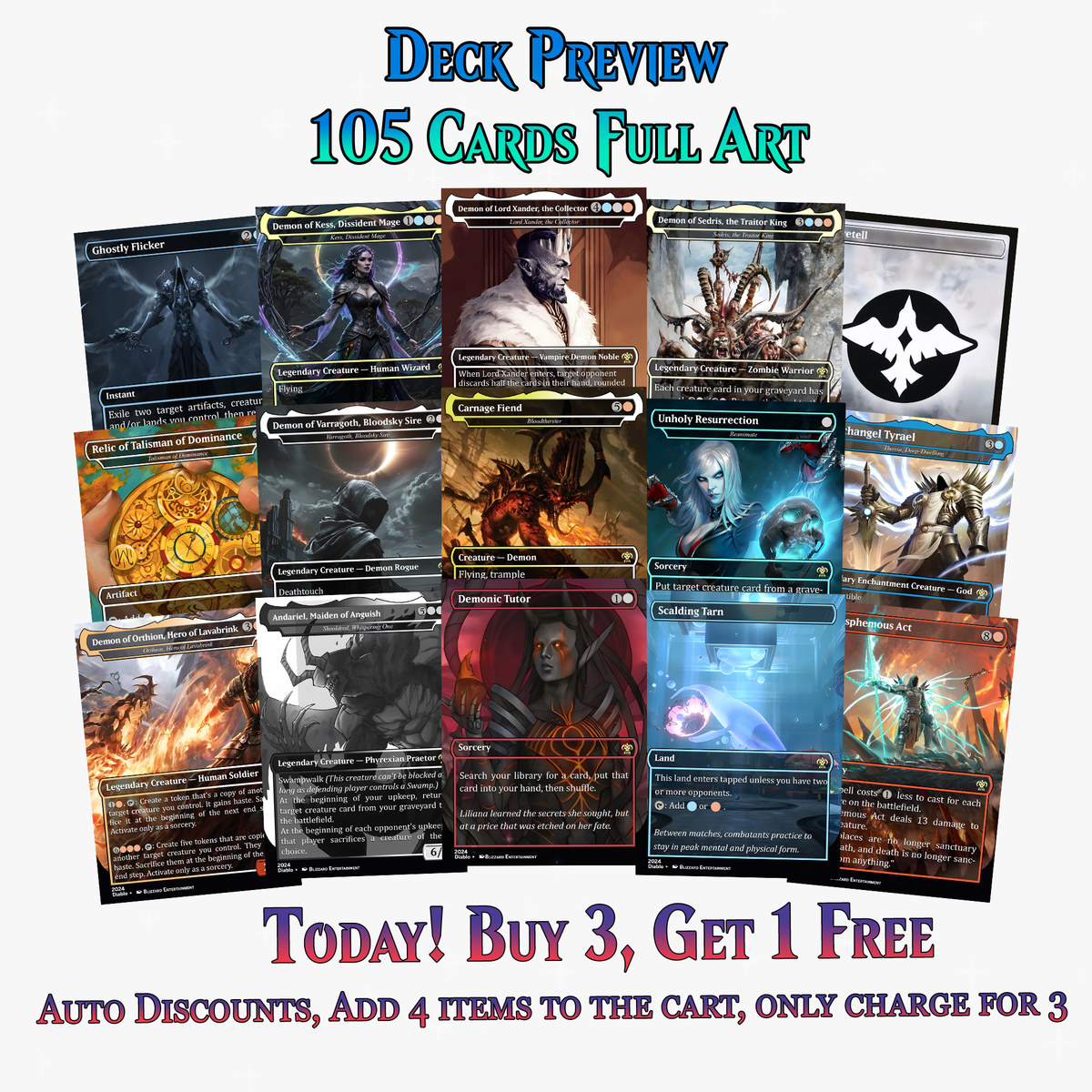 Diablo Themed Proxy Commander Deck - 105+ Cards | ProxyTCG