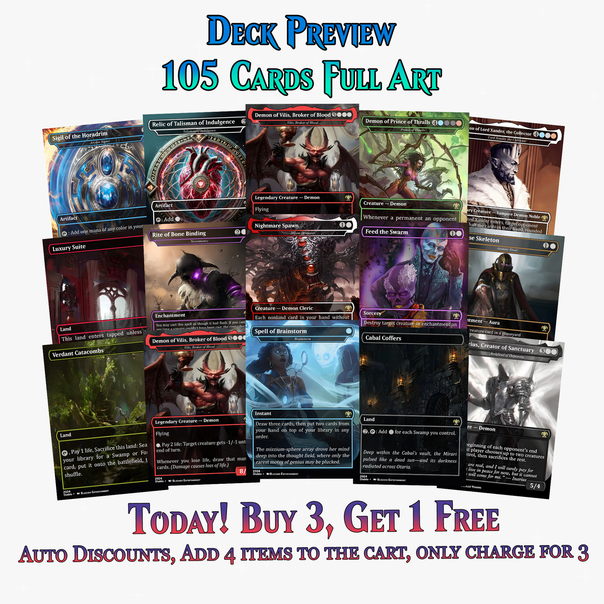 Diablo Themed Proxy Commander Deck - 105+ Cards | ProxyTCG