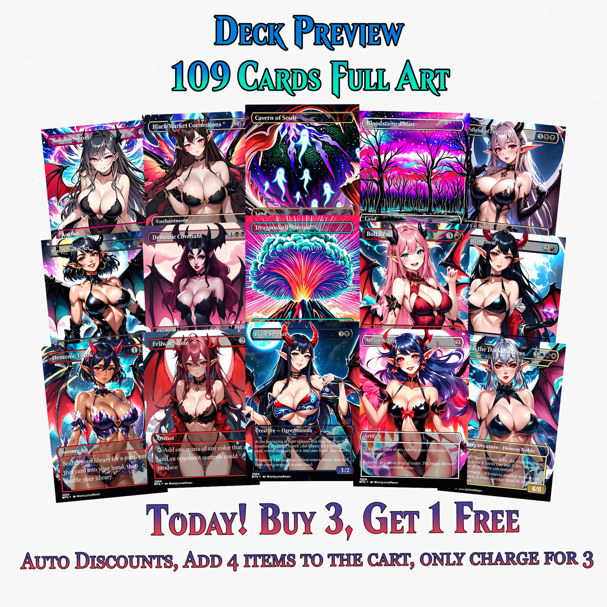 Demon Tribal Commander Deck - 109+ Cards | ProxyTCG