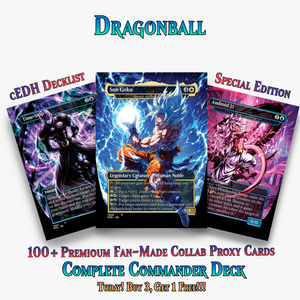 | New | Dragon Ball MTG Proxy Commander Deck - 115+ Pcs Saiyan Warrior Set