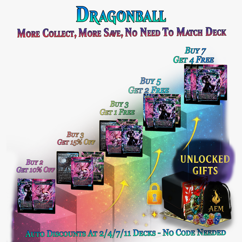 | New | Dragon Ball MTG Proxy Commander Deck - 115+ Pcs Saiyan Warrior Set