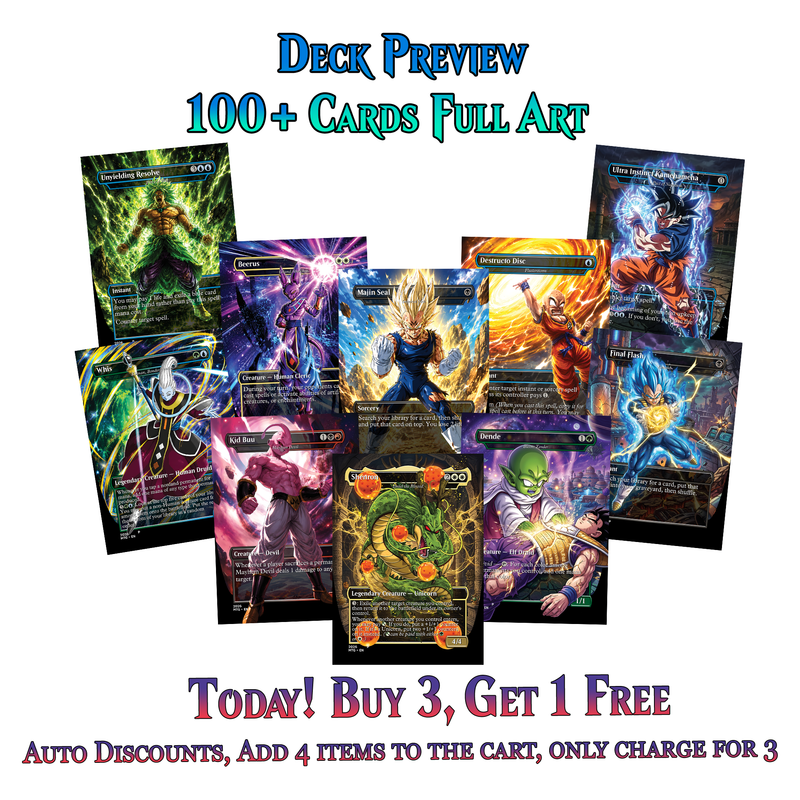 | New | Dragon Ball MTG Proxy Commander Deck - 115+ Pcs Saiyan Warrior Set