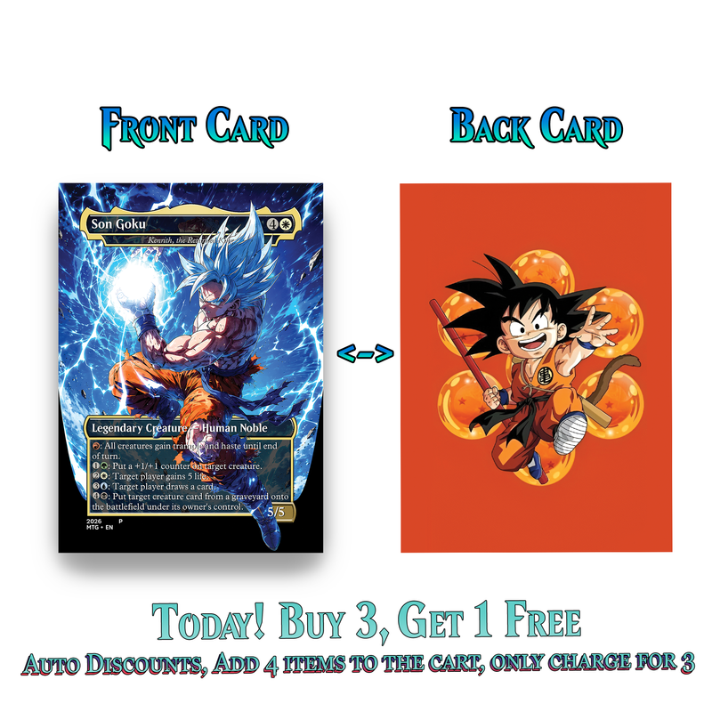 | New | Dragon Ball MTG Proxy Commander Deck - 115+ Pcs Saiyan Warrior Set