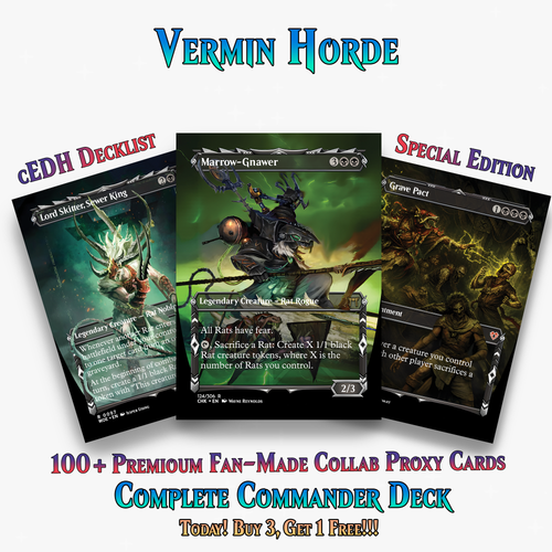 | New | Vermin Horde Commander Deck - 103+ Cards | ProxyTCG