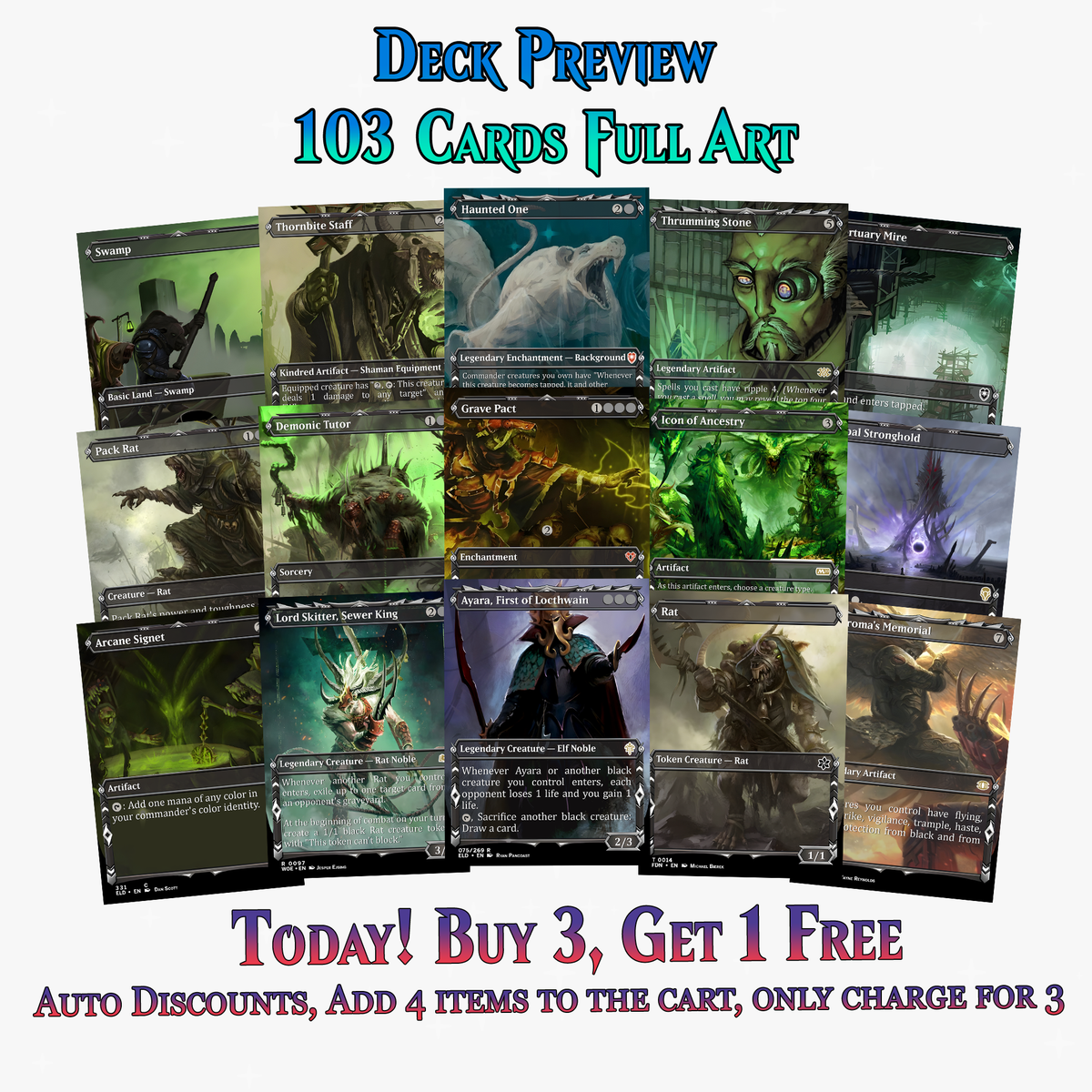 Vermin Horde Commander Deck - 103+ Cards | ProxyTCG